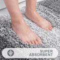 Miniatyrbillede 4 af 5: Luksuriøse badeværelsestæpper, ultra-bløde og absorberende mikrofiber badekar tæpper, skridsikre plys badeværelsestæpper,