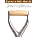 Miniatyrbilde 4 av 5: 31mm indre diameter jern spade håndtak spade D/Y grep håndtak god håndbeskyttelse hage solid jern tilbehør hageverktøy for snøskuffe verktøy