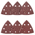 Miniatyrbild 4 av 5: Delta Sanding Triangles │ 100 st │ 6 hål │ 93 x 93 x 93 mm │ korn 80 │ för deltaslipmaskiner │ Slippapper │ Sandpapper