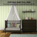Miniatyrbillede 2 af 5: 4 stk. Baby Crib Pull Ring Baby Bed Stand Up Rings Walking Assistant Pull Up Ring Hængende Rasle Legetøj