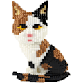 Miniatyrbillede 1 af 5: Mikro Byggeklodser Mini Kæledyrs Byggelegetøj Klodser til børn Red Tabby model 2842