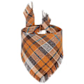 Miniatyrbillede 2 af 5: Høst Hund Bandana Efterår Thanksgiving Plaid Reversible Trekant Halstørklæder Tilbehør Til Hunde Kæledyr
