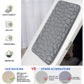 Miniatyrbillede 2 af 5: Memory Foam Bademåtte, Brostensbelagt Relief Coral Fleece Bademåtte, Hurtig Vandabsorberende, 16x24 tommer
