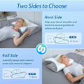Miniatyrbilde 5 av 5: Viskoelastisk nakkepute, Ergonomisk 2-i-1 ortopedisk pute for nakkesmerter, Konturert støttepute, 1 stk. Lysegrå
