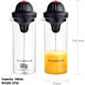 Miniatyrbilde 5 av 5: Melkeskummer Elektrisk Skummer Kaffe Skum Maker Milkshake Mikser Batteri Melkeskummer Krukke Kopp