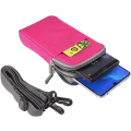 Pikkukuva 4 / 5: Matkapuhelimen vyölaukku, crossbody-matkapuhelinlaukku, ulkoilmatkalla nailon olkalaukku, vyölenkillä ja karabiinihaalla rose Red 10*18*3.5 CM