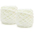 Miniatyrbillede 1 af 5: 2X100g Chunky Garn til Strikning Uldbold Fremstillet af Bomuld, Uld og Akryl Blød og Varm Vævesjal og Tøfler DIY Plysstrikning.