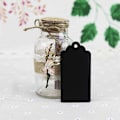 Miniatyrbillede 4 af 5: 100 stk. sorte gavemærker i papir med 100 stk. gratis naturjutegarn