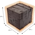 Miniatyrbild 3 av 5: Originella 3D-hjärnpussel i trä för vuxna och barn, Genius Skills Builder T-formade bitar.