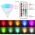 Pikkukuva 4 / 5: 4 kpl MR16 3W väriä vaihtava GU5.3 LED-lamppua, AC/DC 220V, himmennettävä RGB + lämmin valkoinen 3000K, kaukosäätimellä varustettu heijastin