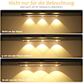 Miniatyrbillede 5 af 5: 40cm Bevægelsessensor Skab Lys, Dæmpbar Genopladelig USB Trådløs LED Skab Lys 3000K-6000K LED Belysning Studie Køkken