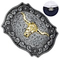 Miniatyrbillede 2 af 5: 1 stk. Guld Bæltespænde Bæltespænde, Bæltespænder Til Mænd Kvinder, Tyr