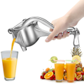 Miniatyrbillede 1 af 5: Manuel citruspresser i aluminium - 21,5*12,5*9,5 (H) cm - 304 rustfrit stål - med ergonomisk håndtag - til presning af citronsaft