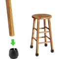 Miniatyrbillede 4 af 4: 40 stk. sorte stolbenbeskyttere til gulv, møbelbeskyttere, bord- og stolbenbeskyttere, forhindrer ridser og støj, passer til 37-42 mm diameter