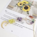 Miniatyrbilde 5 av 5: Livets tre Chakra steiner helbredende krystaller måne og stjerne for veggpynt meditasjon hengende bilpynt (Ametyst + Citrin)