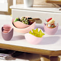 Miniatyrbild 4 av 5: Salladsskålar, 5-pack serveringsskålar i porslin, lotusformade pastaskålar, tål maskindisk och mikrovågsugn