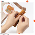 Miniatyrbilde 4 av 5: 2 stk håndveskehåndtak i skinn, bagasjehåndtak, myk veskestropp-puteidentifikator for reiseveske koffert tote bag lommebok, beige