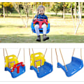 Miniatyrbild 5 av 5: Babysväng, 3 i 1 barnsväng, babysvängsäte med ryggstöd och säkerhetsbälte, 6 månader till 6 år, inomhus- och utomhusgungset (blå 3 i 1)