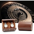 Miniatyrbillede 2 af 5: Urkasse 1/2/3 Ure, Vintage Urkasse Mænd, Ur Display Etui, Bærbar Ur Opbevaringsboks Læder Urboks til Rejser Brown two positions