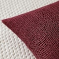 Pikkukuva 5 / 5: 2 kpl tyynynpäällistä, yksivärinen, pellavainen tyynynpäällinen, sohvaan, makuuhuoneeseen, kotiin, 45*45cm wine red
