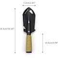 Miniatyrbilde 4 av 5: Mini metallhagespade, rustfritt stål hagespade for spade, multiverktøy for campingutstyr, egnet for campingreiser (svart)