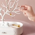 Miniatyrbillede 4 af 5: Smykkestativ, smykkeorganisator, øreringe og halskæde armbåndsdisplay stativ hjortetræ display