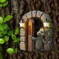 Miniatyrbillede 1 af 5: Havefigur af drage i harpiks til haven - miniature til udendørs dekoration