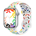 Pikkukuva 1 / 5: Sopii Apple Watch -rannekkeeseen 38/40/41mm uusi sateenkaari Sport Band silikoninen perhoslukko Värikkäät täplät 38mm 40mm 41mm