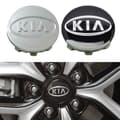 Kia Centrumkåpor / Fälgnav Bil Emblemen - 4-pack Svart 58 mm