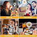 Miniatyrbillede 5 af 5: Clip-on ringlys, genopladelig 60 LED selfie ringlys til telefon, bærbar computer, tablet (3 modeller)