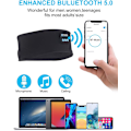 Miniatyrbilde 4 av 5: Bluetooth Hodebånd Søvn Hodetelefoner, Myke Søvn Trådløse Musikk Sports Hodebånd, Langvarige Søvn Hodetelefoner med HiFi Stereo Høyttalere Black