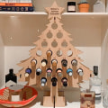 Miniatyrbillede 5 af 5: Jule Nedtælling Vinstativ Ornamenter 24 Flaske Vinstativ Bordplade Fritstående Vinstativ