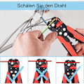 Miniatyrbillede 4 af 5: Automatisk trådafklipning, afisolering, skæring, crimpning 3 i 1, rød