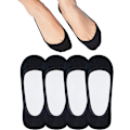 Miniatyrbild 1 av 5: No Show Socks Women för Flats 4 Pack Non Slip Invisible Ultra Low Cut Socks