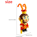 Miniatyrbillede 2 af 5: Mikro Byggeklodser Mini Kæledyrs Byggelegetøj Klodser til børn Monkey King model 4749