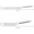 Miniatyrbilde 2 av 5: Konditorispatel, Kakespatel, Sett med 2 8/10\" Vinklet Kakespatel i Rustfritt Stål