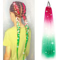 Miniatyrbilde 1 av 5: Regnbue Hestehale Extensions med Hårstrikk 1 Pakke 100g Fargede Hår Extensions for Fletting 26 tommer Fargerik Ombre Hestehale