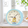Miniatyrbild 5 av 5: Barnklocka Analog Pojke Flicka Tyst Batteridriven Bordsur Klockor Ingen Ticking Sängbord Stor Funktionsljus för Sovrumskontor (Blå) blue