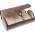 Miniatyrbillede 3 af 5: Rejse Ur Organizer Ure Etui Kunstlæder Rulle Ur Opbevaringspung Smykkeæske 3-Slots