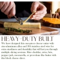 Miniatyrbilde 3 av 5: Rustfritt stål trådostehøvel - Håndholdt ostekutter for cheddar, Gruyere, Raclette, Mozzarella ostblokk, ostekruser (Sølv)