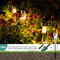 Miniatyrbillede 5 af 5: Solcellelamper, Udendørs Have LED Lys Landskab/Stilys i Rustfrit Stål - 12 Pak warm light