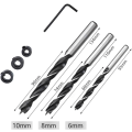 Miniatyrbilde 4 av 5: Vertikal selvjusterende dyveljiggsett, dyvelborguide, 2,75\" aluminiumslegering 3-hulls borbitguide