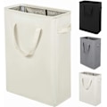 Miniatyrbilde 1 av 5: Lang sammenleggbar kleskurv med håndtak 45L Beige