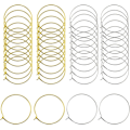Miniatyrbillede 1 af 5: 44 stk. Vinglas Charm Ringe Wire Hoops Øreringe Hoops til DIY Smykker, Vinglas Markører (30mm)