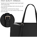Miniatyrbild 4 av 5: Damer Handväska Messenger Väskor för 15,6 Tums Laptop Vattentät Dam Handväskor PU Läder College Shopper Tote Bag