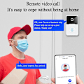 Miniatyrbild 4 av 5: Smart dörrklocka, trådlös fjärrvideo dörrklocka Wifi uppladdningsbar säkerhetsdörrklocka