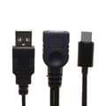 Pikkukuva 3 / 5: USB 3.1 Type-C - USB 2.0 Naaras OTG-datakaapeli lisävirtalähteellä - Musta