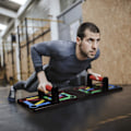 Miniatyrbillede 5 af 5: Foldbar multifunktionel vægttræningsbræt med push-up håndtag til hjemmetræning, bærbar, skridsikker
