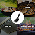 Miniatyrbilde 5 av 5: 4 stk grillbørste grillrengjøring grillbørste i rustfritt stål grillbørstebørste (svart, 21*7 cm)