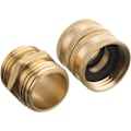 Miniatyrbilde 3 av 5: Hageslange-adapter, hann til hann, hunn til hunn, 3/4 tommers messingkobling, 4-pakning med 4 ekstra skiver